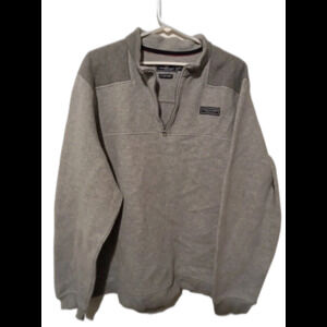 Mens Vineyard Vines 3/4 Zip Sweater Gray XXL The Shep Shirt